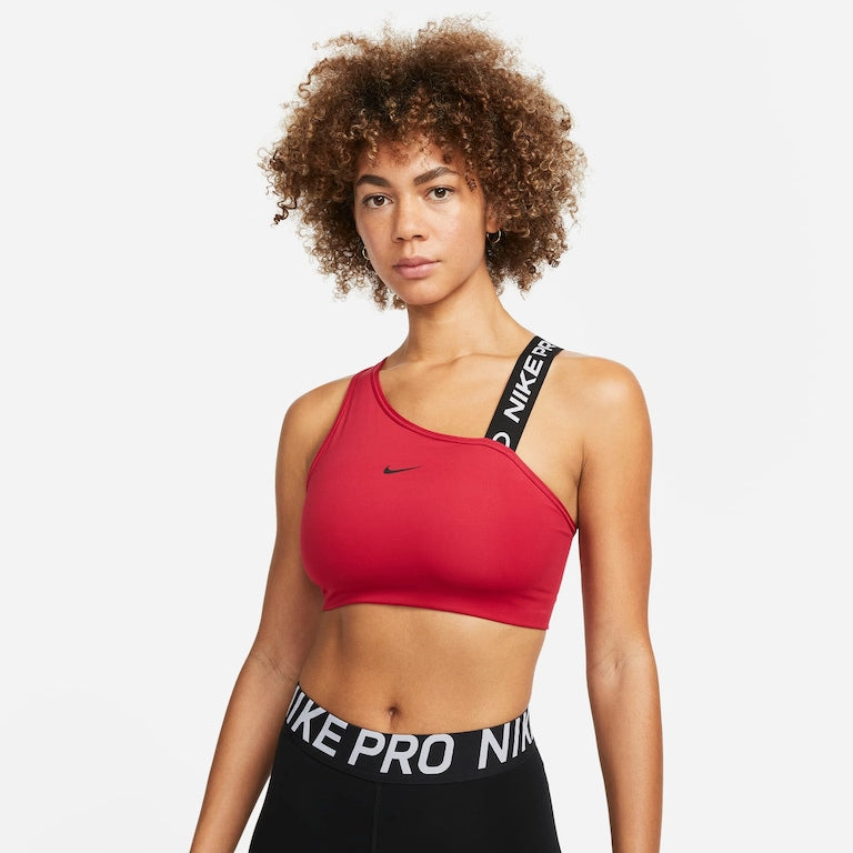 Top Nike Pro Swoosh Feminino - Vermelho
