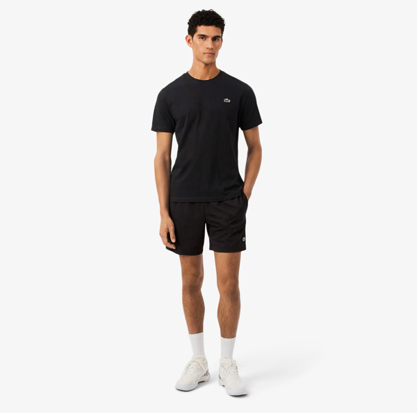 Shorts Lacoste Esportivos Ultra Dry Modelagem reta - Preto